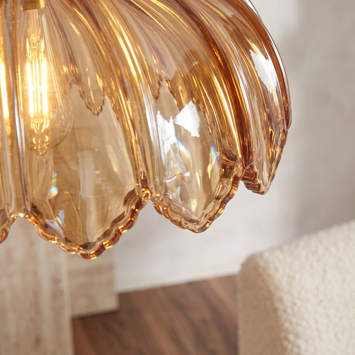 Posy Coloured Glass Flower Pendant Light