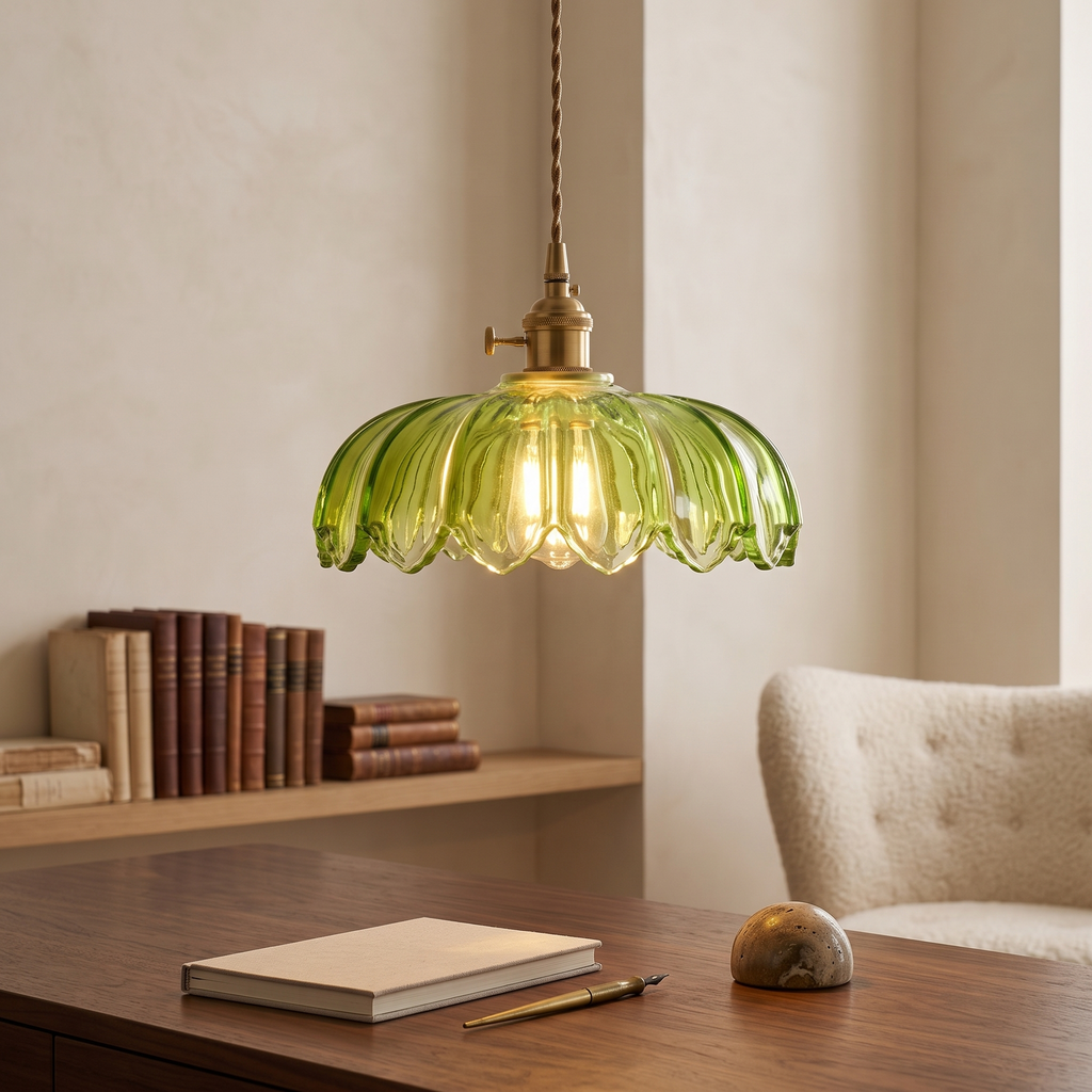 Posy Coloured Glass Flower Pendant Light