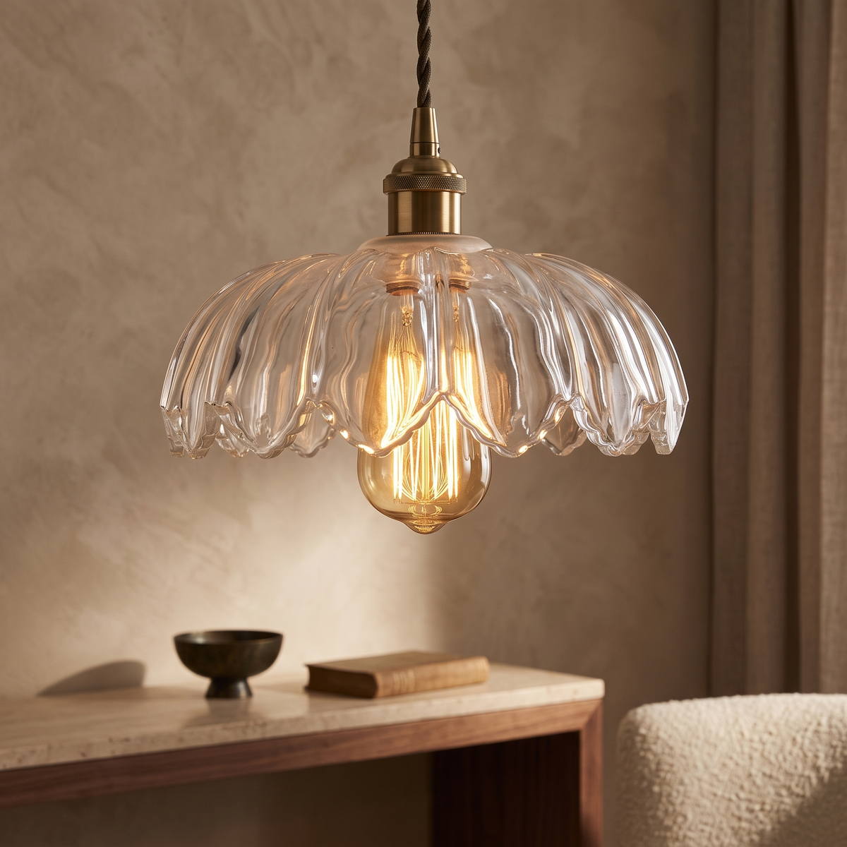 Posy Coloured Glass Flower Pendant Light