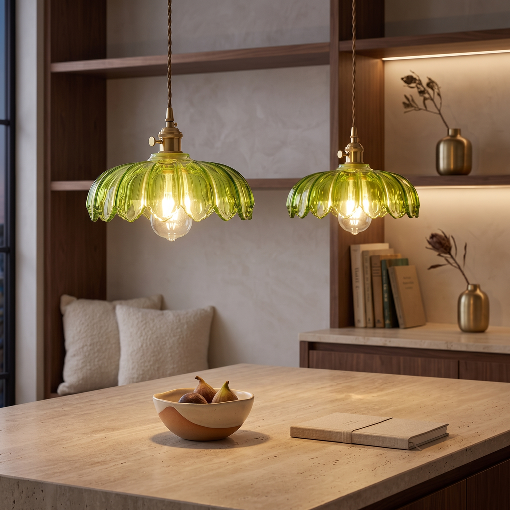 Posy Coloured Glass Flower Pendant Light