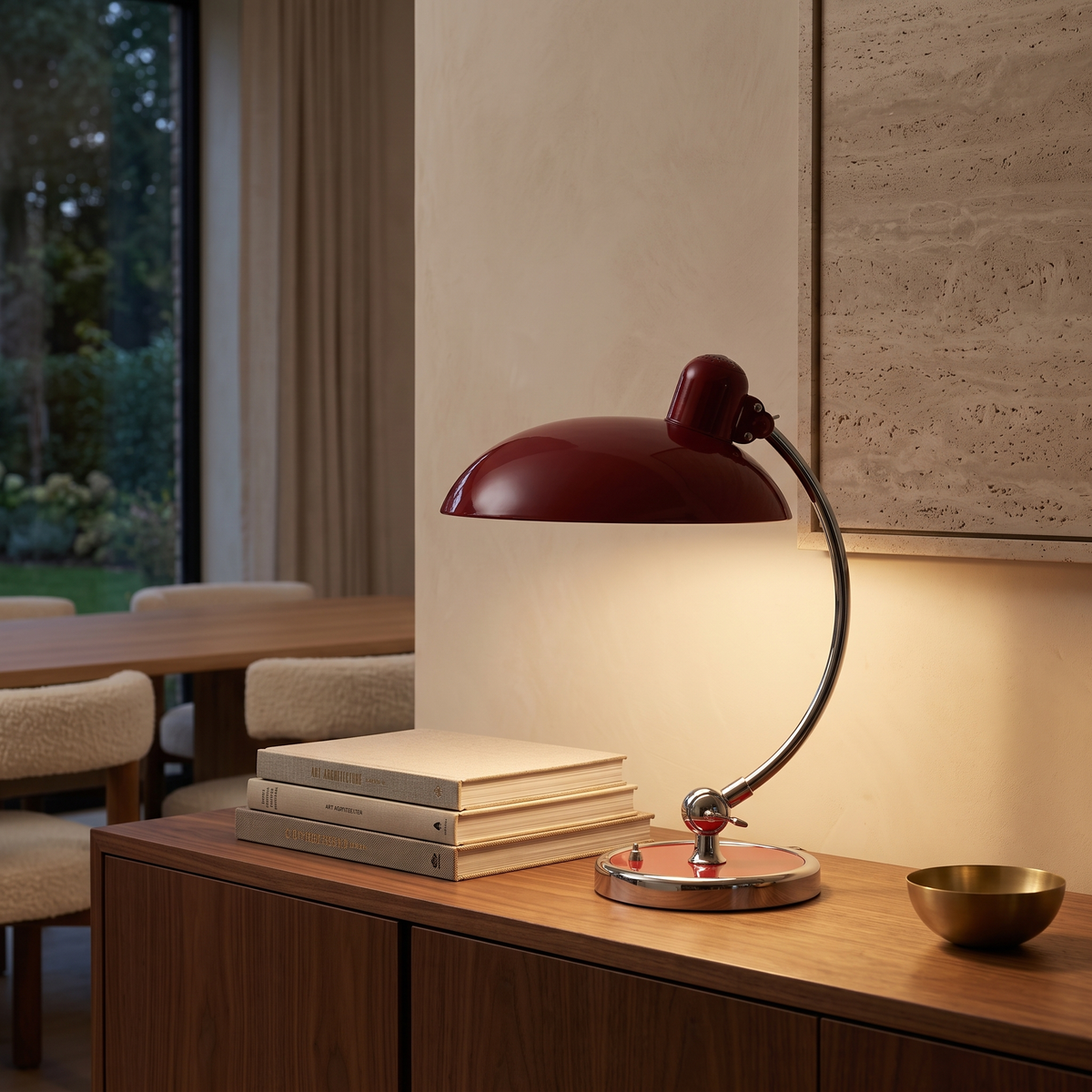 Bram Bauhaus Curved Metal Table Lamp