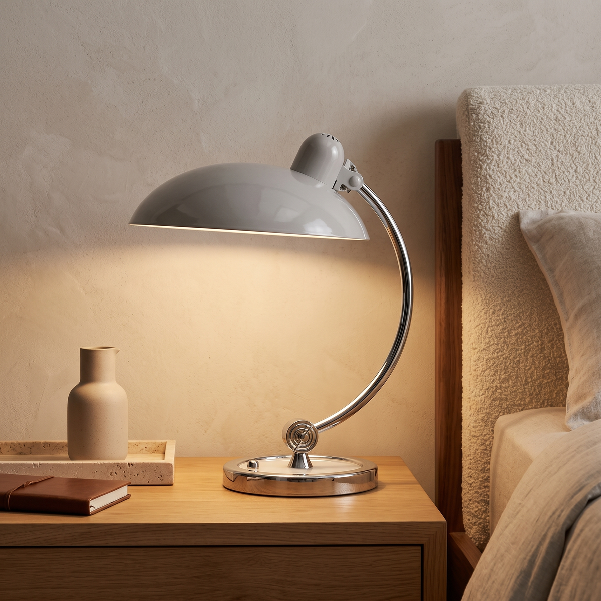 Bram Bauhaus Curved Metal Table Lamp