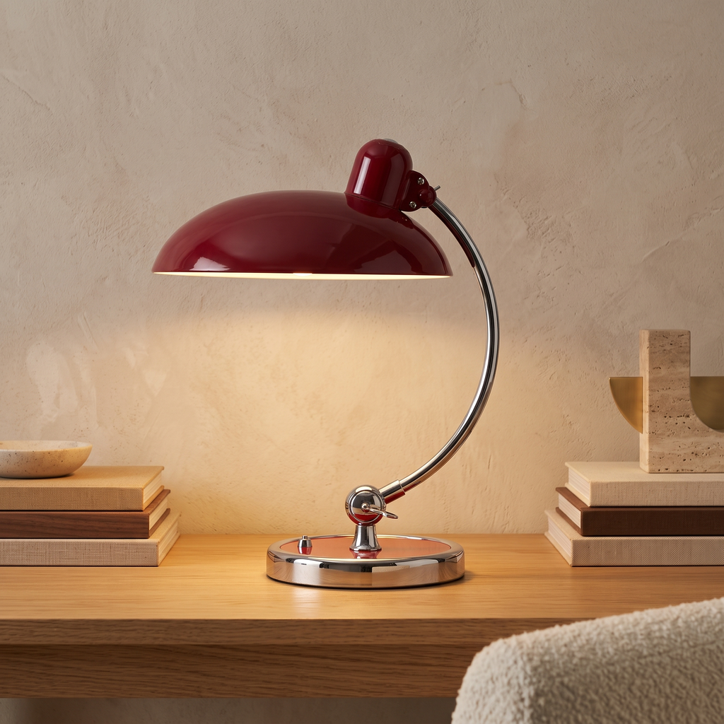 Bram Bauhaus Curved Metal Table Lamp