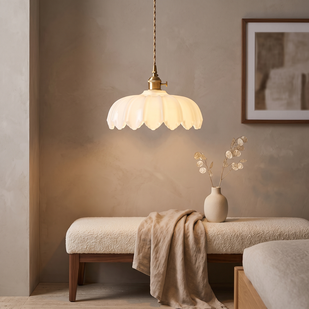 Posy Coloured Glass Flower Pendant Light