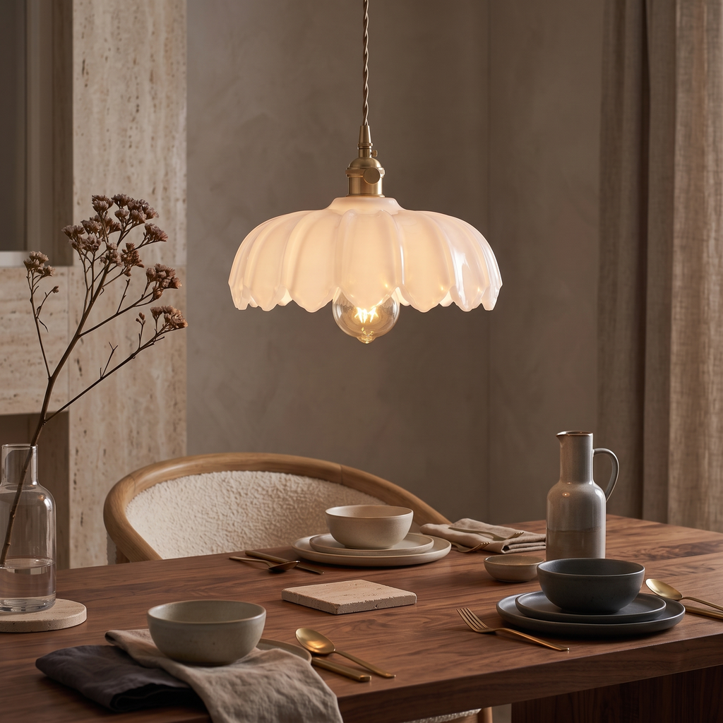Posy Coloured Glass Flower Pendant Light