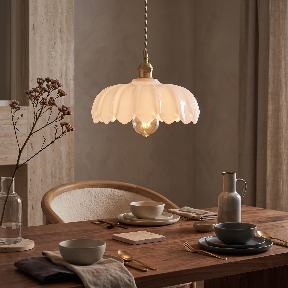 Posy Coloured Glass Flower Pendant Light
