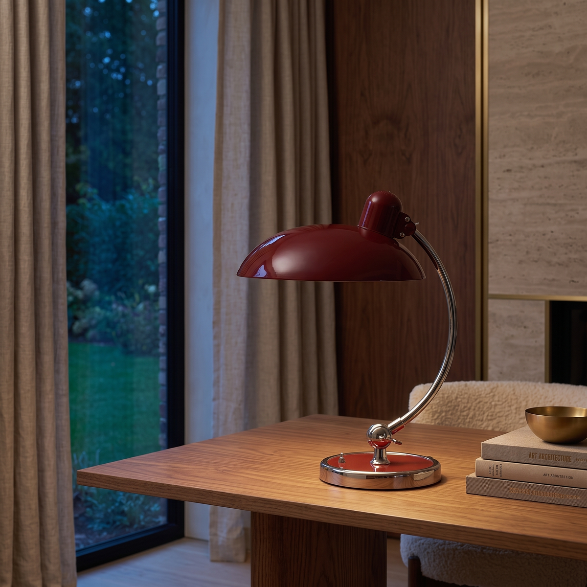 Bram Bauhaus Curved Metal Table Lamp
