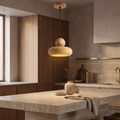 Tova Stone & Wood Mini Pendant Light