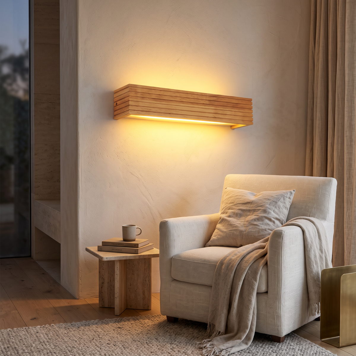 Sami Linear Wood LED Wall Light