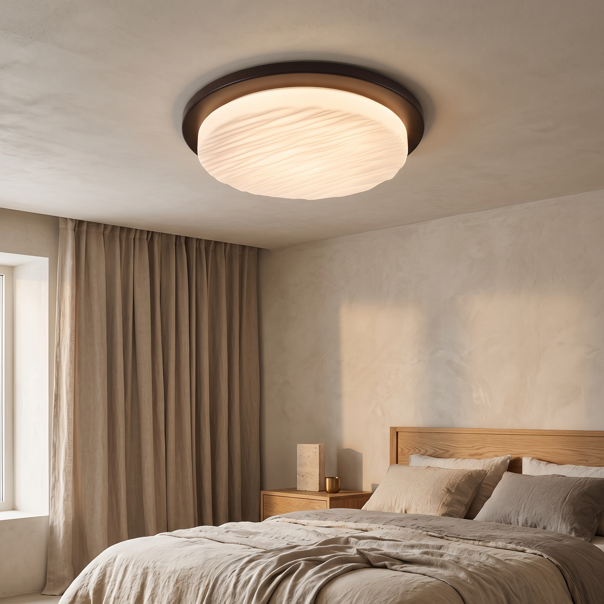Clara Art Deco LED Flush Ceiling Light