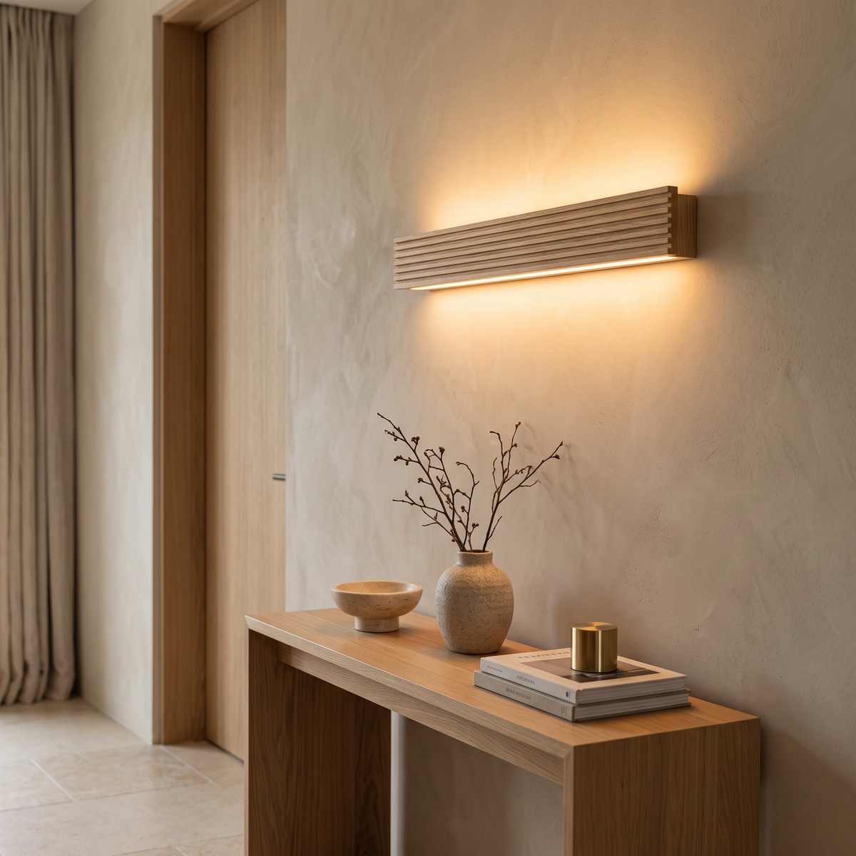 Sami Linear Wood LED Wall Light