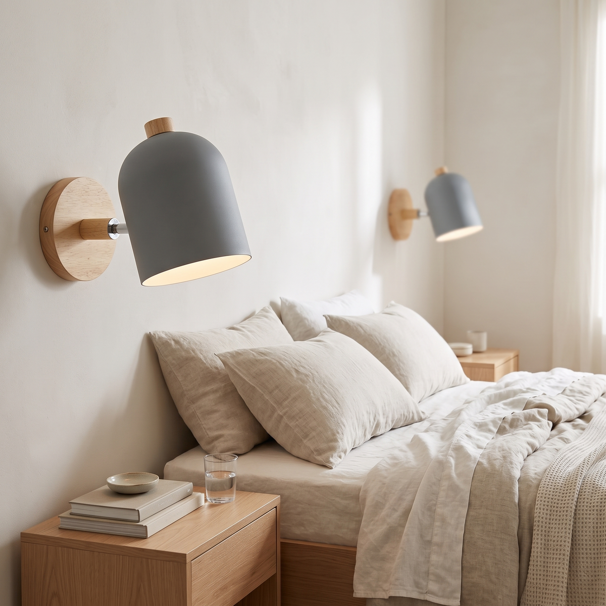 Drelis Scandinavian Wooden Wall Lamp