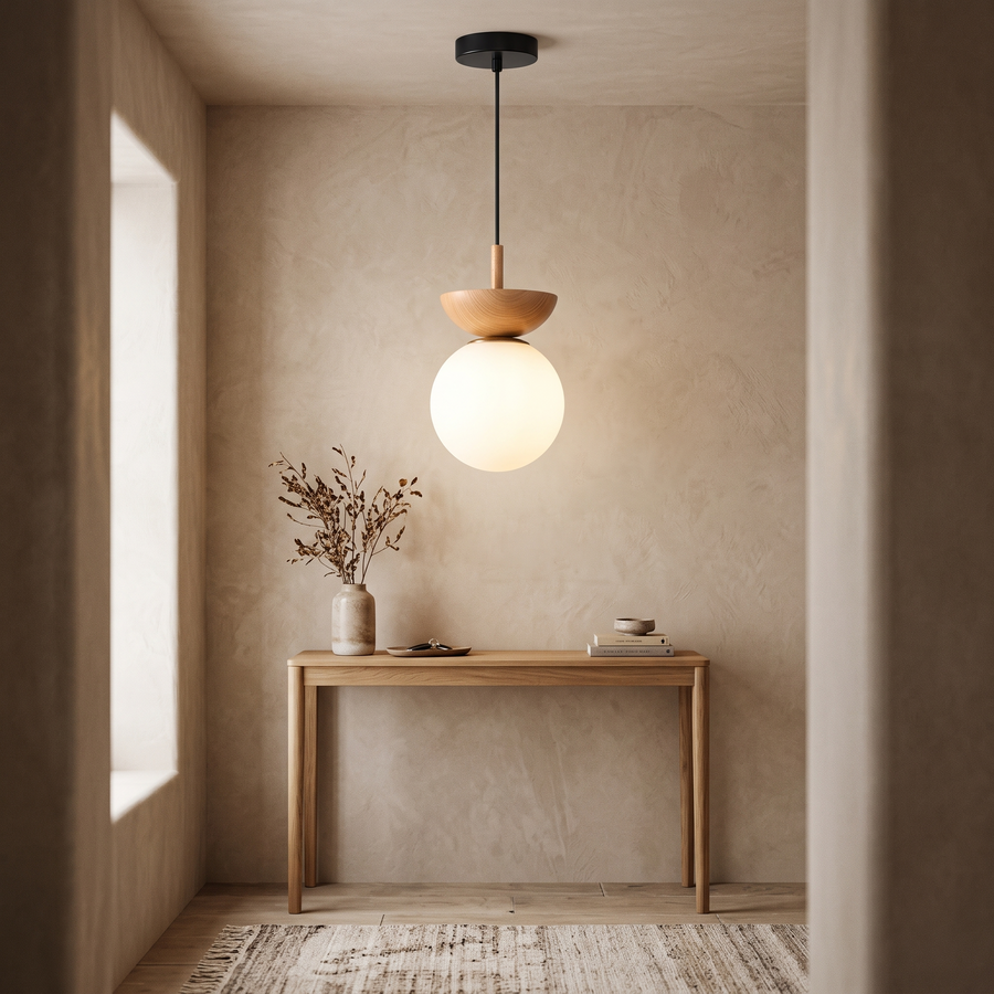 Linnea Opal Glass Ball Pendant & Ceiling Light