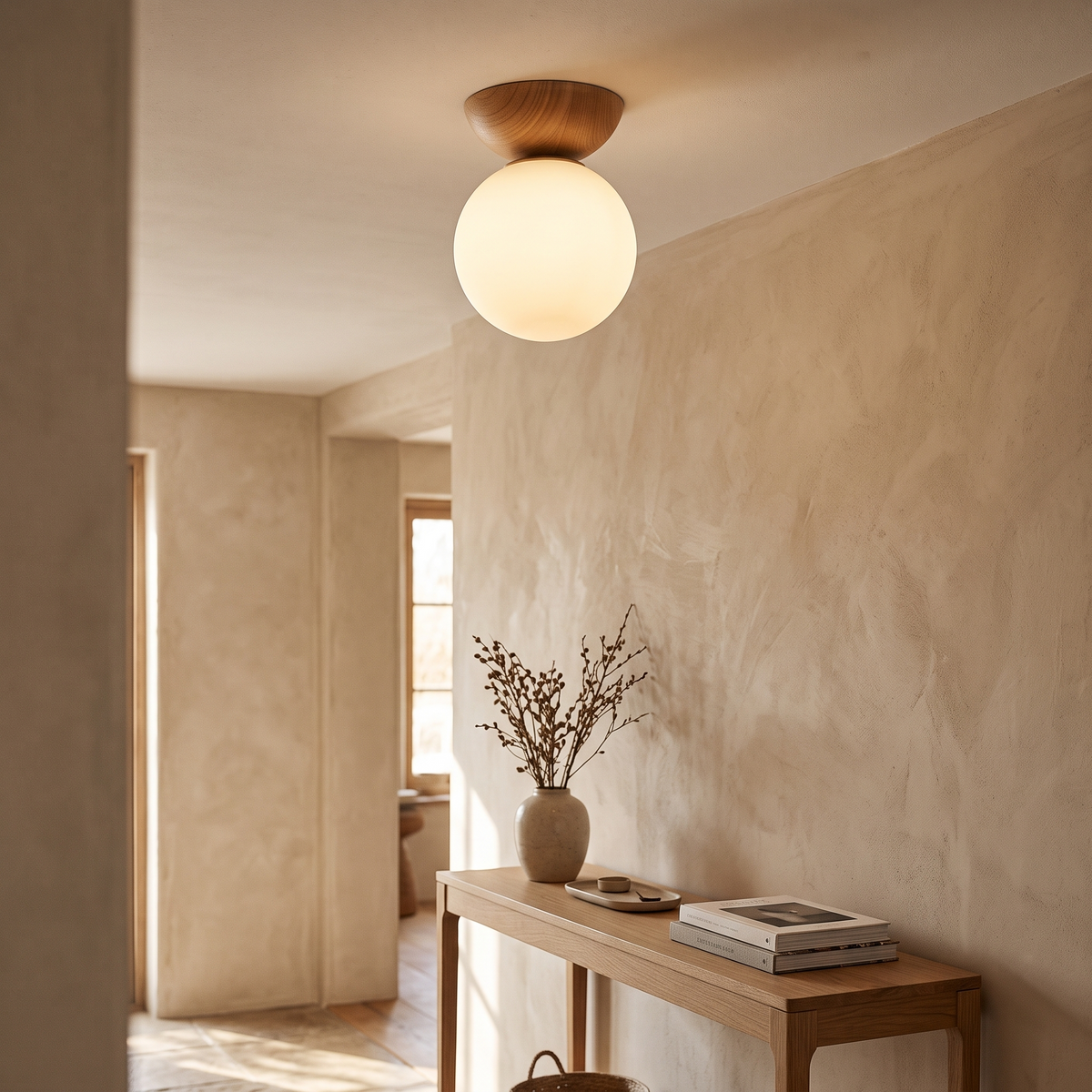Linnea Opal Glass Ball Pendant & Ceiling Light
