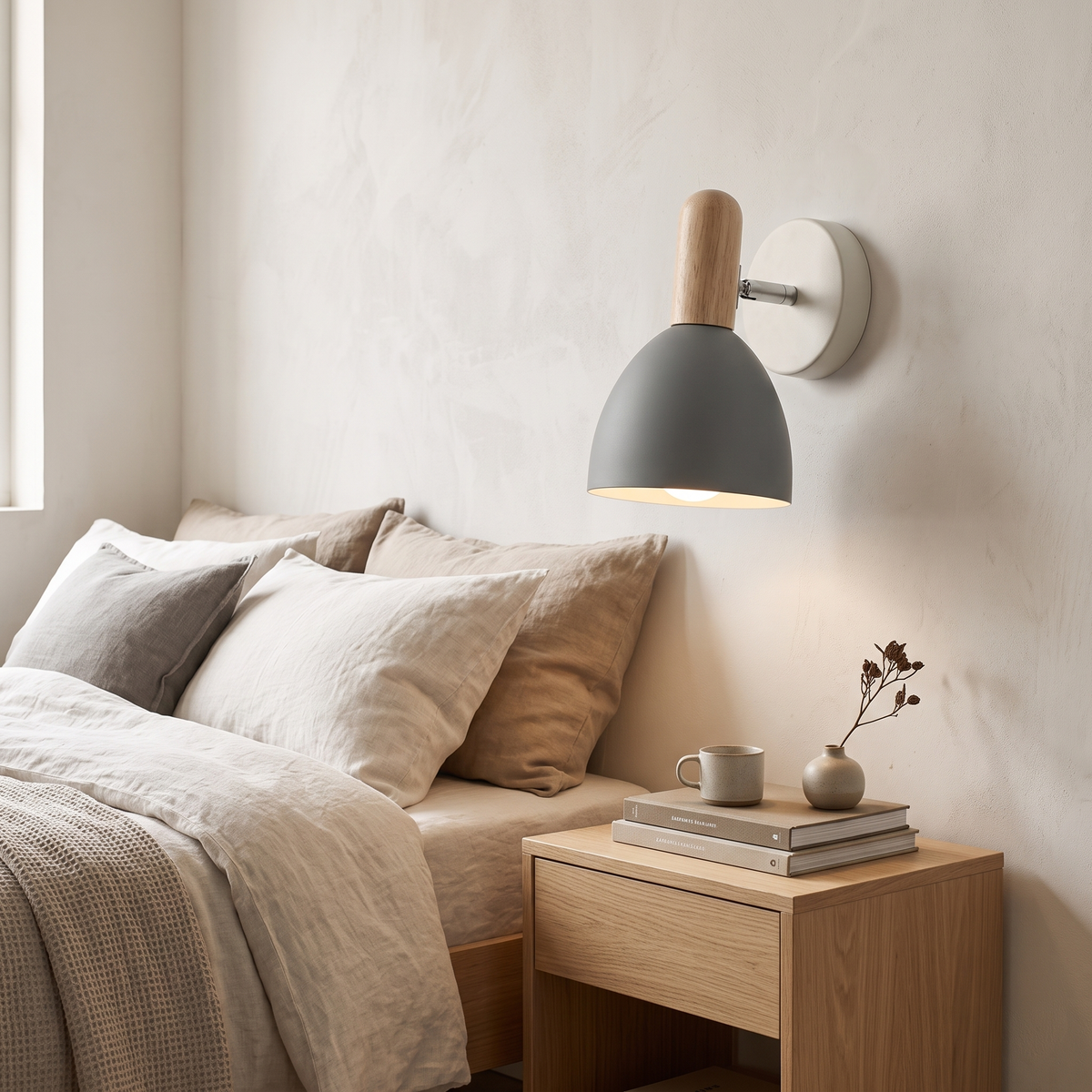 Otto Adjustable Wooden Wall Lamp