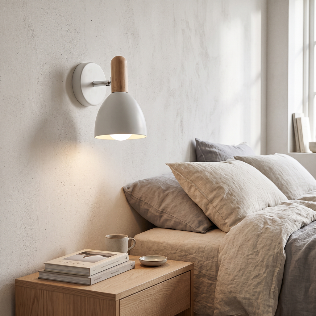 Otto Adjustable Wooden Wall Lamp
