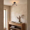 Ronan Industrial Wood Ring 3-Light Ceiling Light