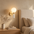Vela Marble & Glass Gold Wall Sconce