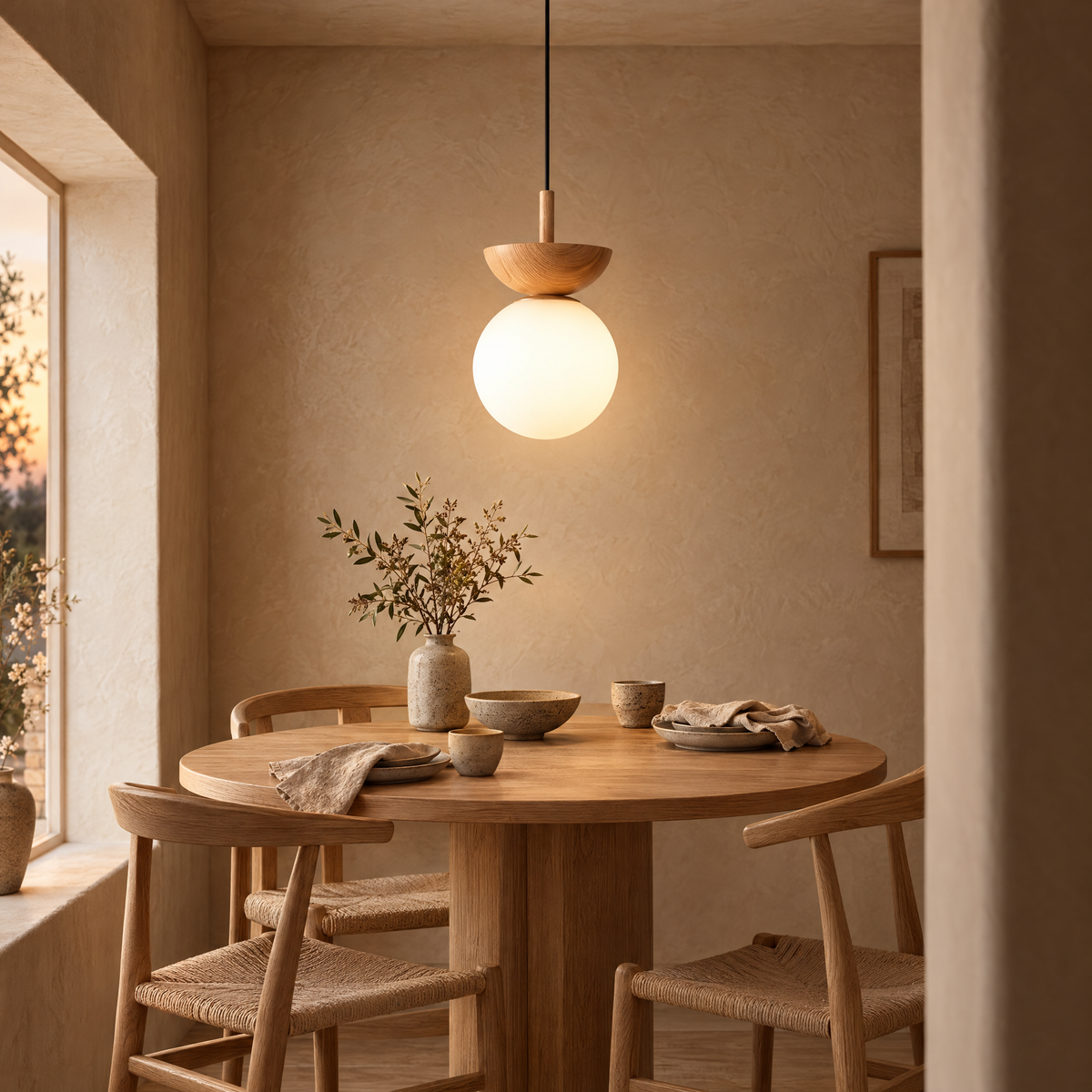 Linnea Opal Glass Ball Pendant & Ceiling Light
