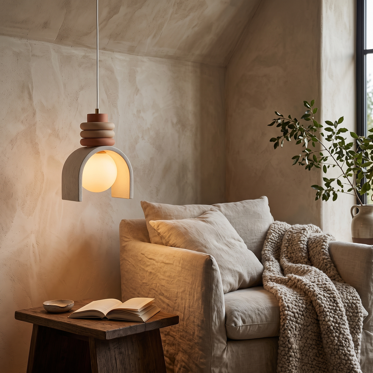 Suki Wabi-Sabi Resin Pendant Light