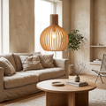 Oskar Handcrafted Wooden Pendant Light, 23–55cm