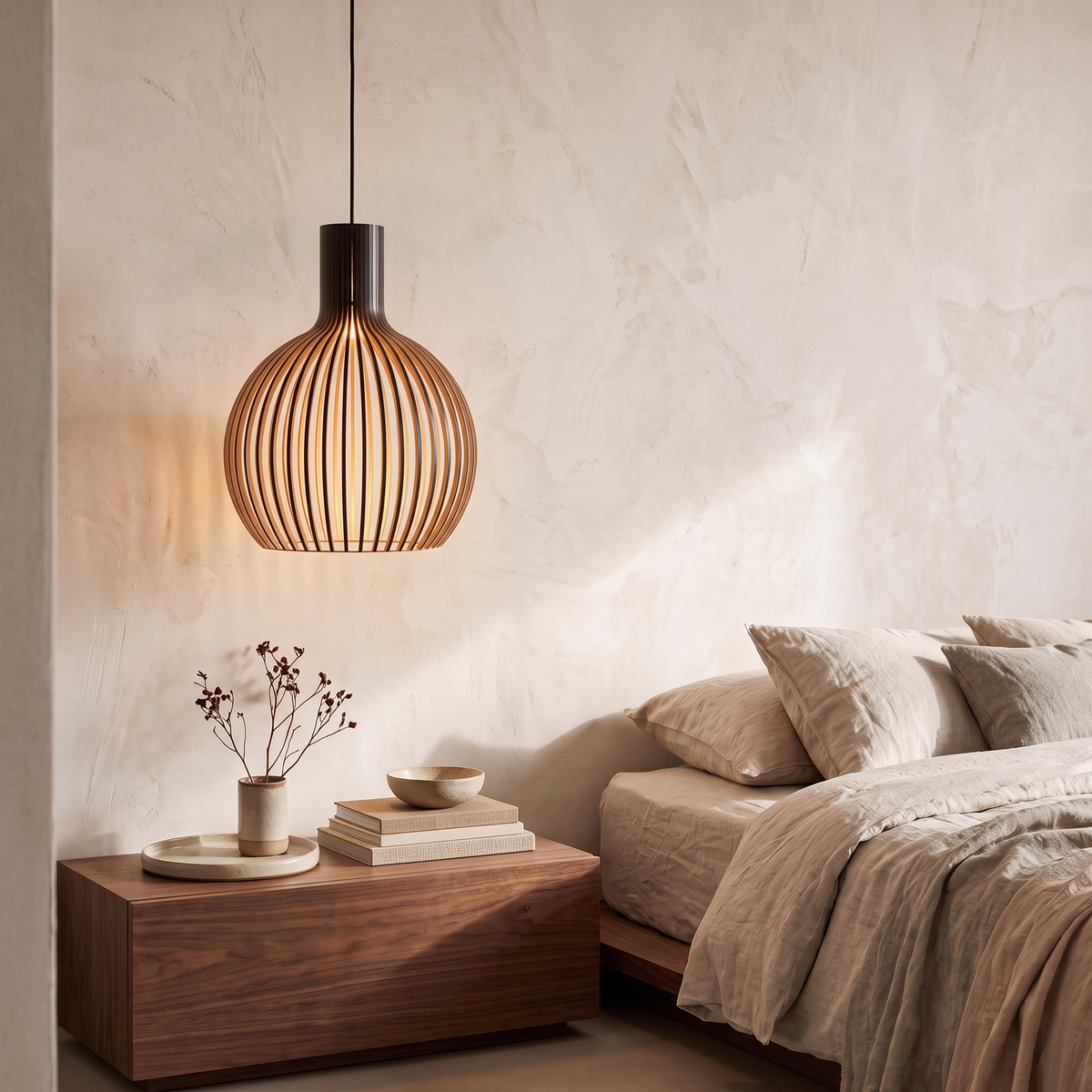 Oskar Handcrafted Wooden Pendant Light, 23–55cm