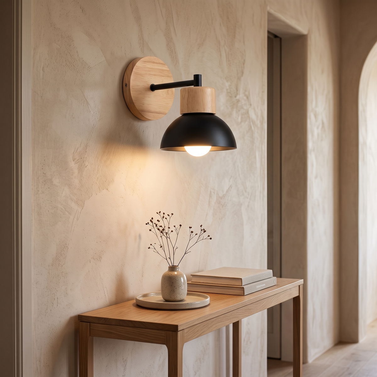 Alva Wood & Metal Nordic Wall Lamp