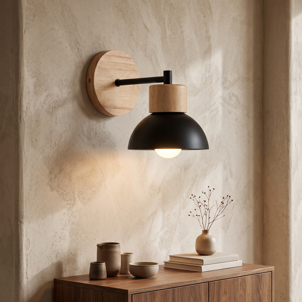 Alva Wood & Metal Nordic Wall Lamp