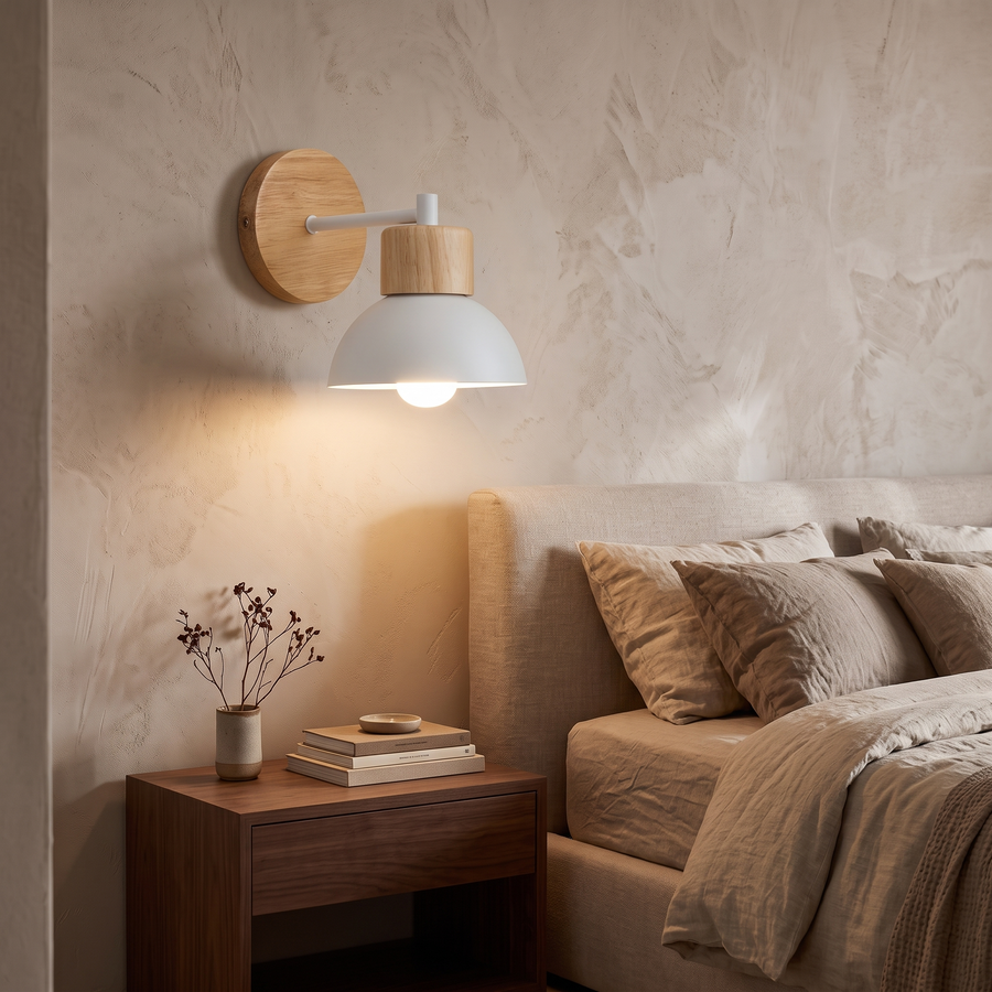 Alva Wood & Metal Nordic Wall Lamp