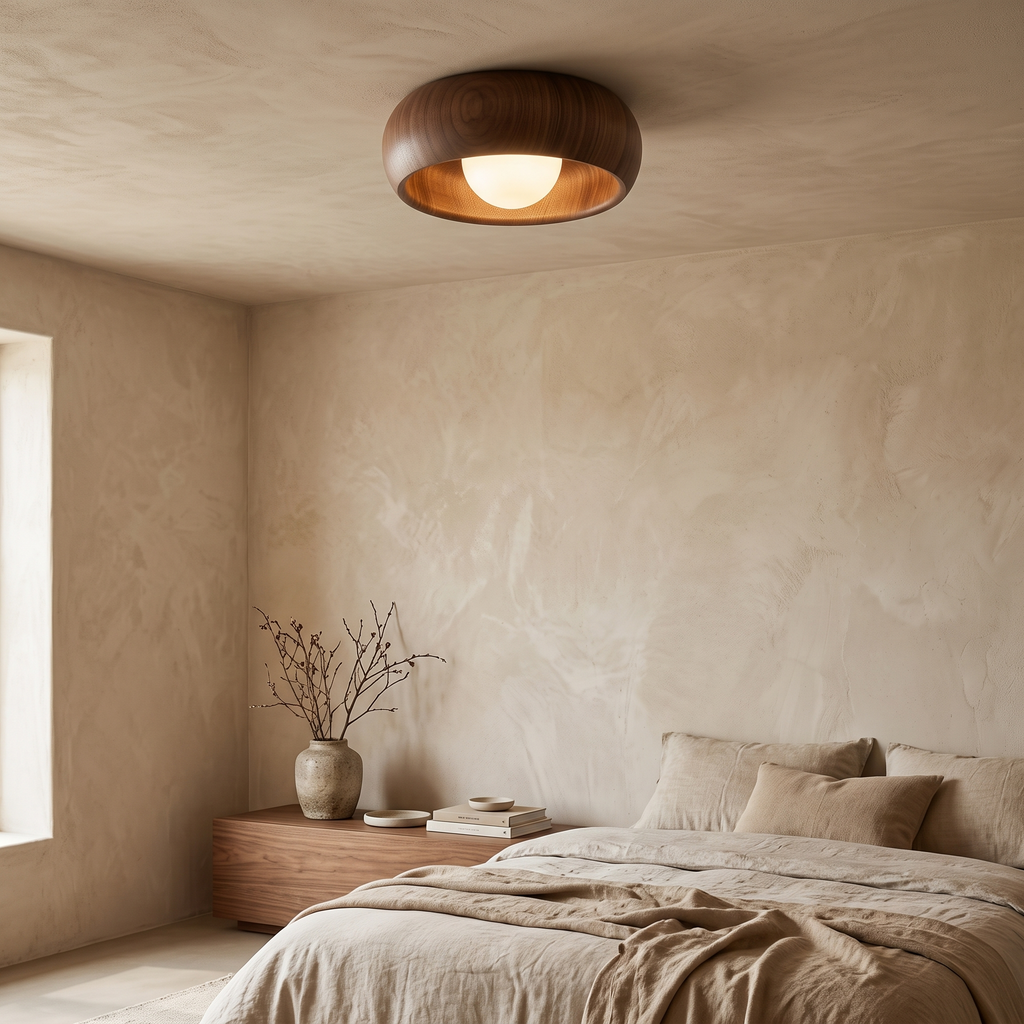 Alba Minimalist Wooden LED Ceiling Light