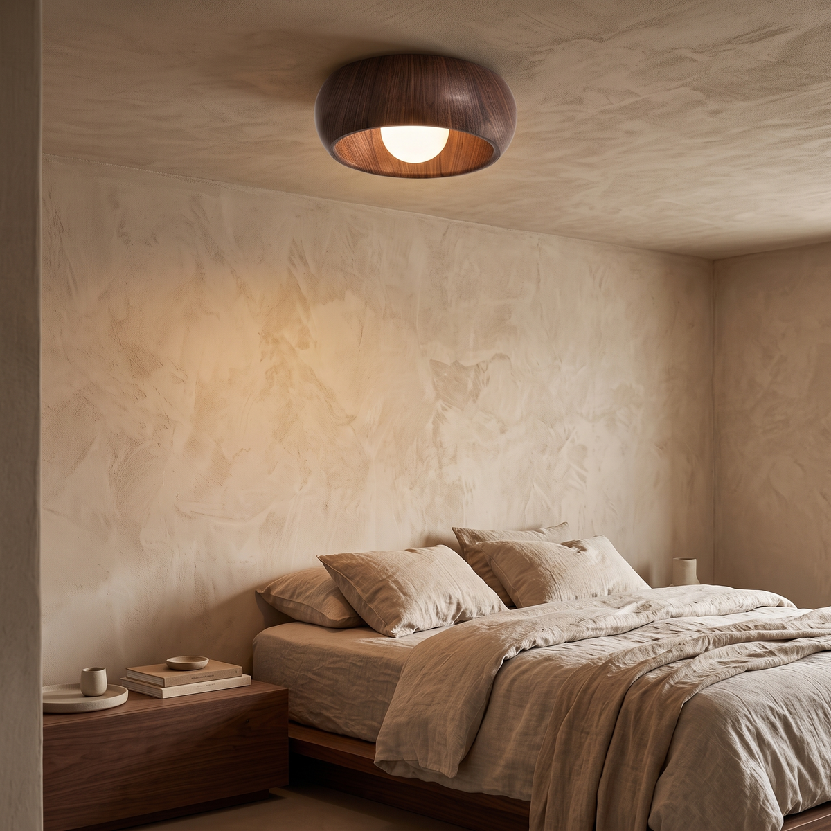 Alba Minimalist Wooden LED Ceiling Light