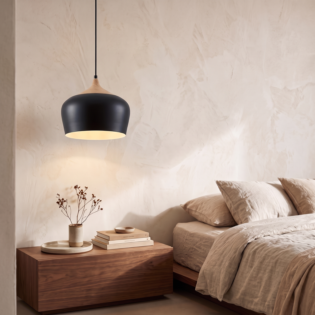 Nils Metal & Wood Grain Pendant Light