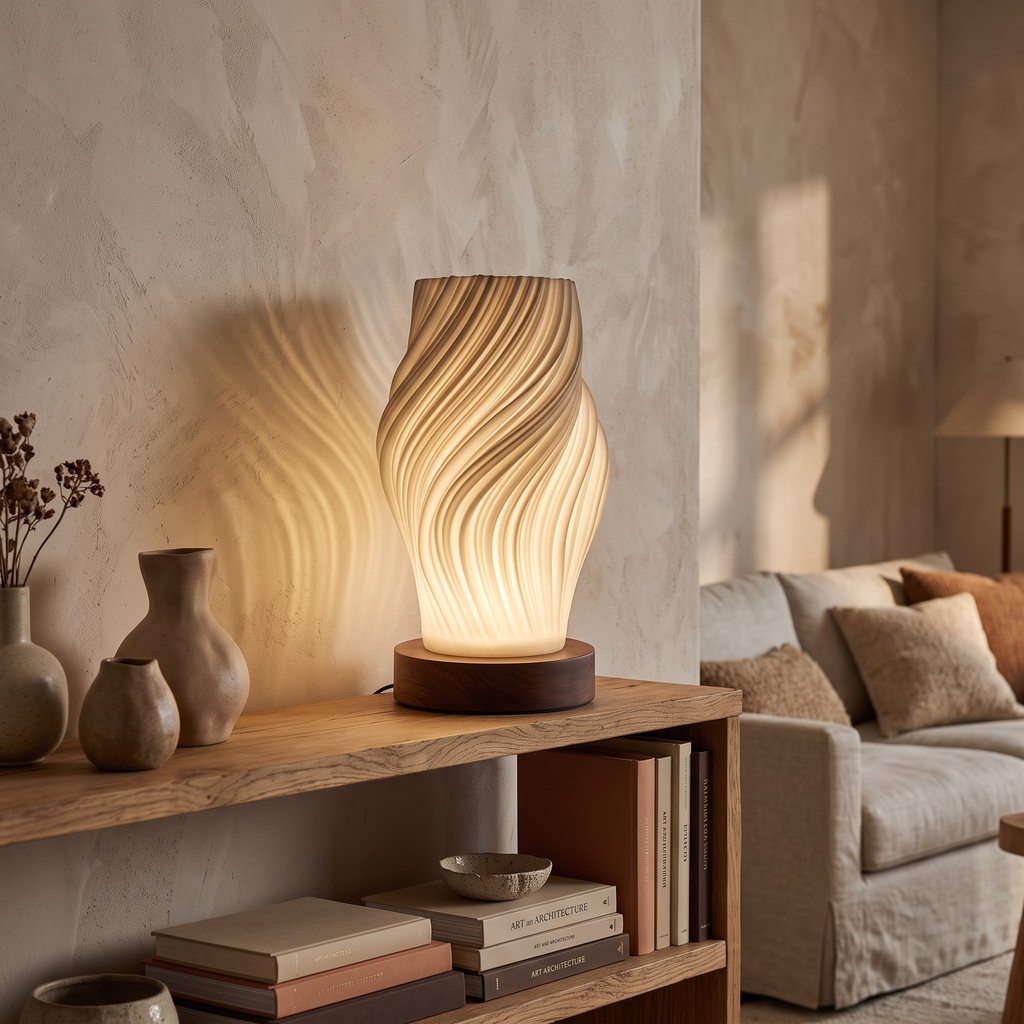 Nell Swirl Resin LED Table Lamp