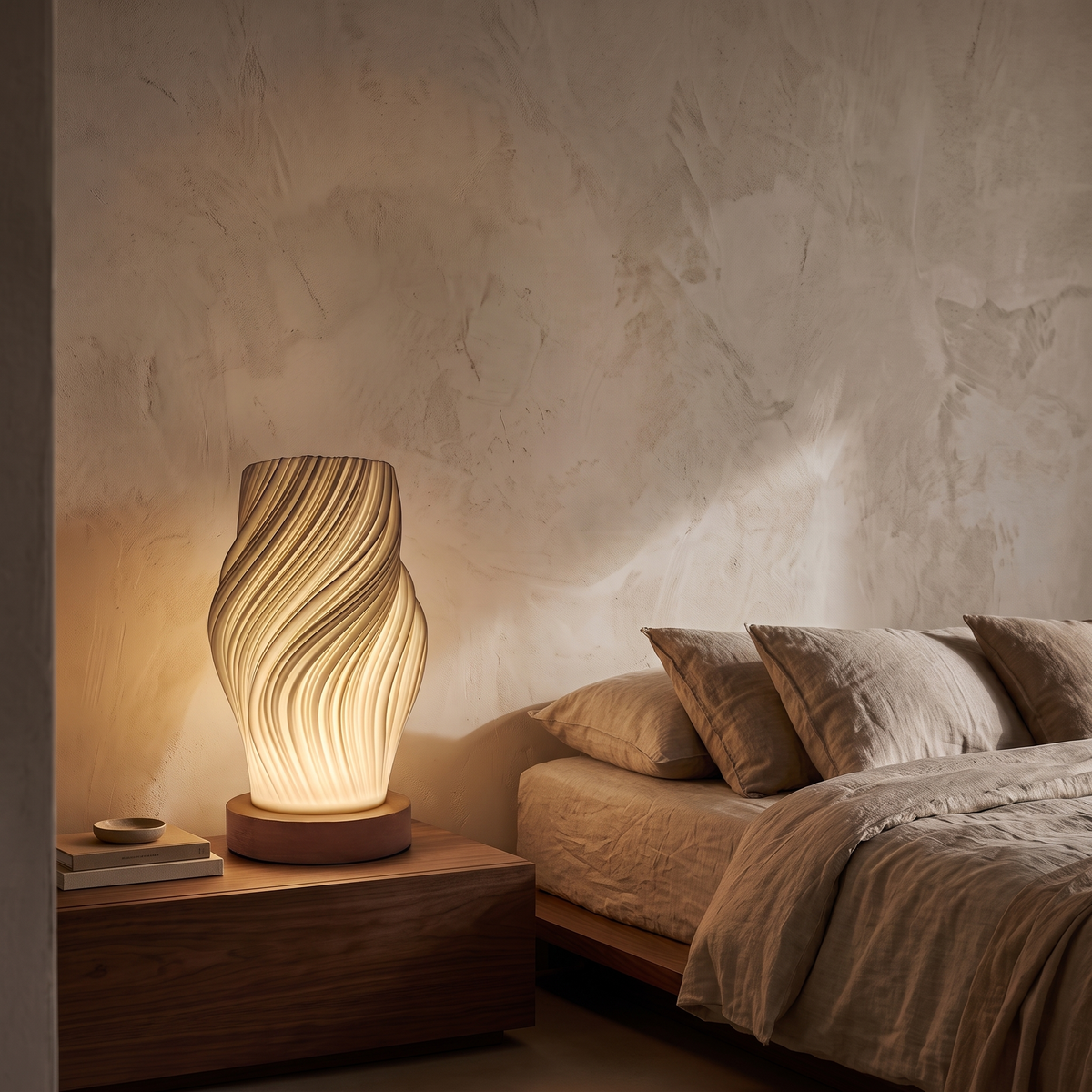 Nell Swirl Resin LED Table Lamp