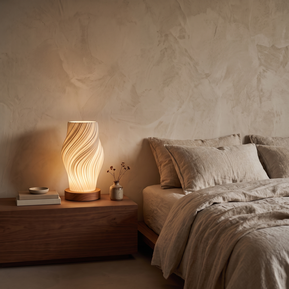 Nell Swirl Resin LED Table Lamp