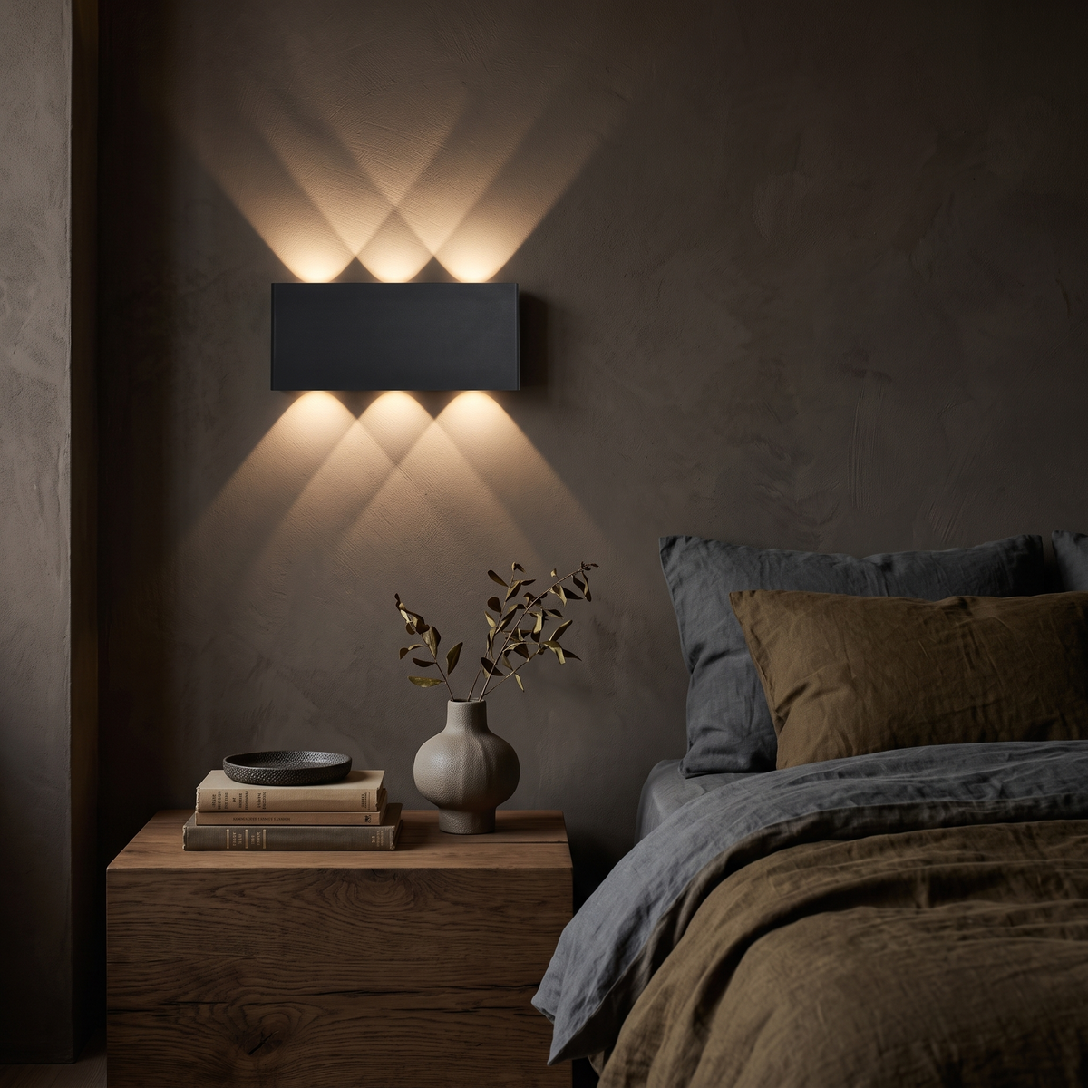 Ari Rechargeable Wood-Grain LED Wall Light