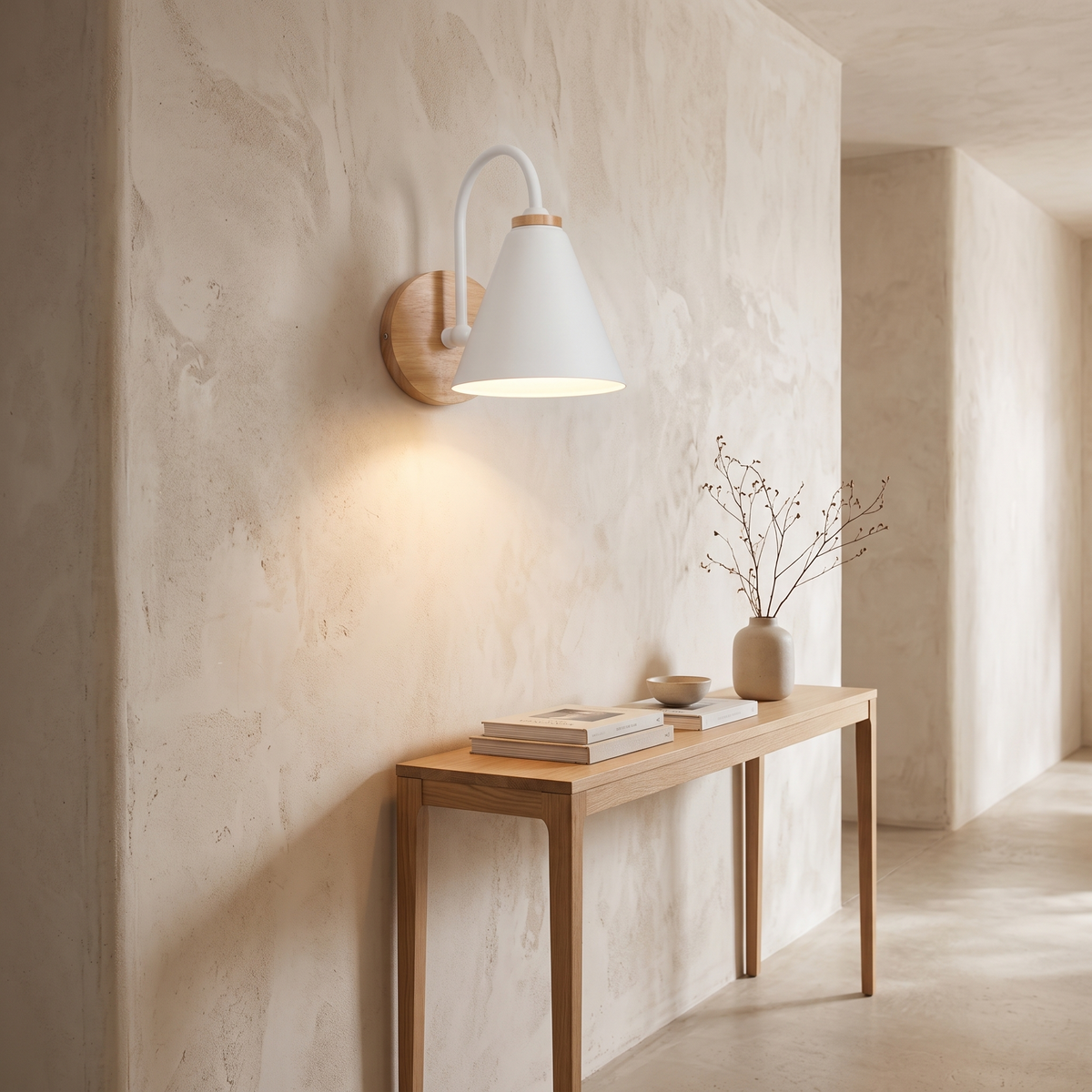 Rune Wood & Iron Nordic Wall Light