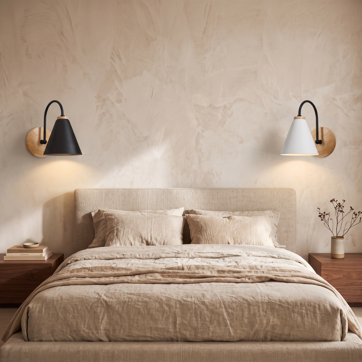 Rune Wood & Iron Nordic Wall Light