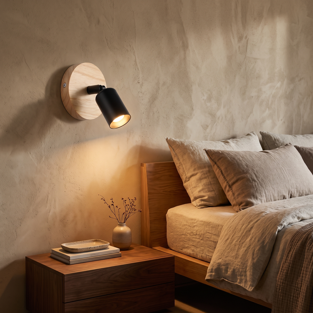 Ole Adjustable Wood & Metal Wall Sconce