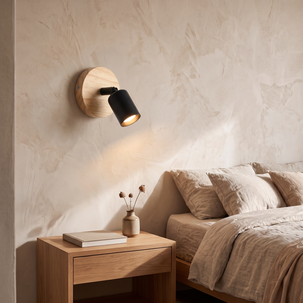 Ole Adjustable Wood & Metal Wall Sconce