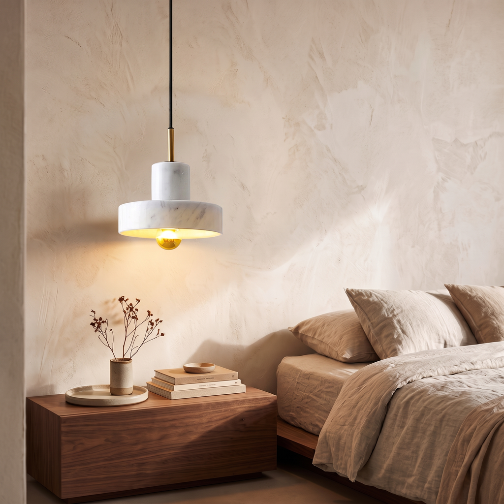 Petra Natural Marble Pendant Light