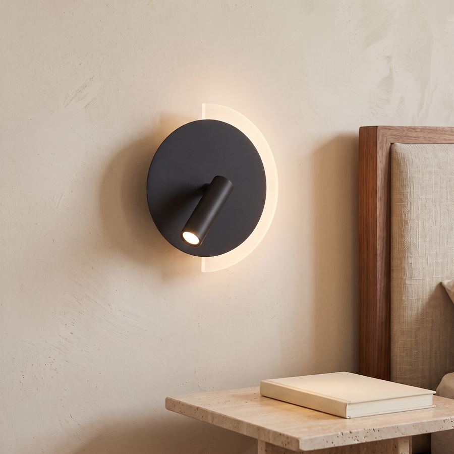 Lunaspot Circular LED Bedside Reading Light