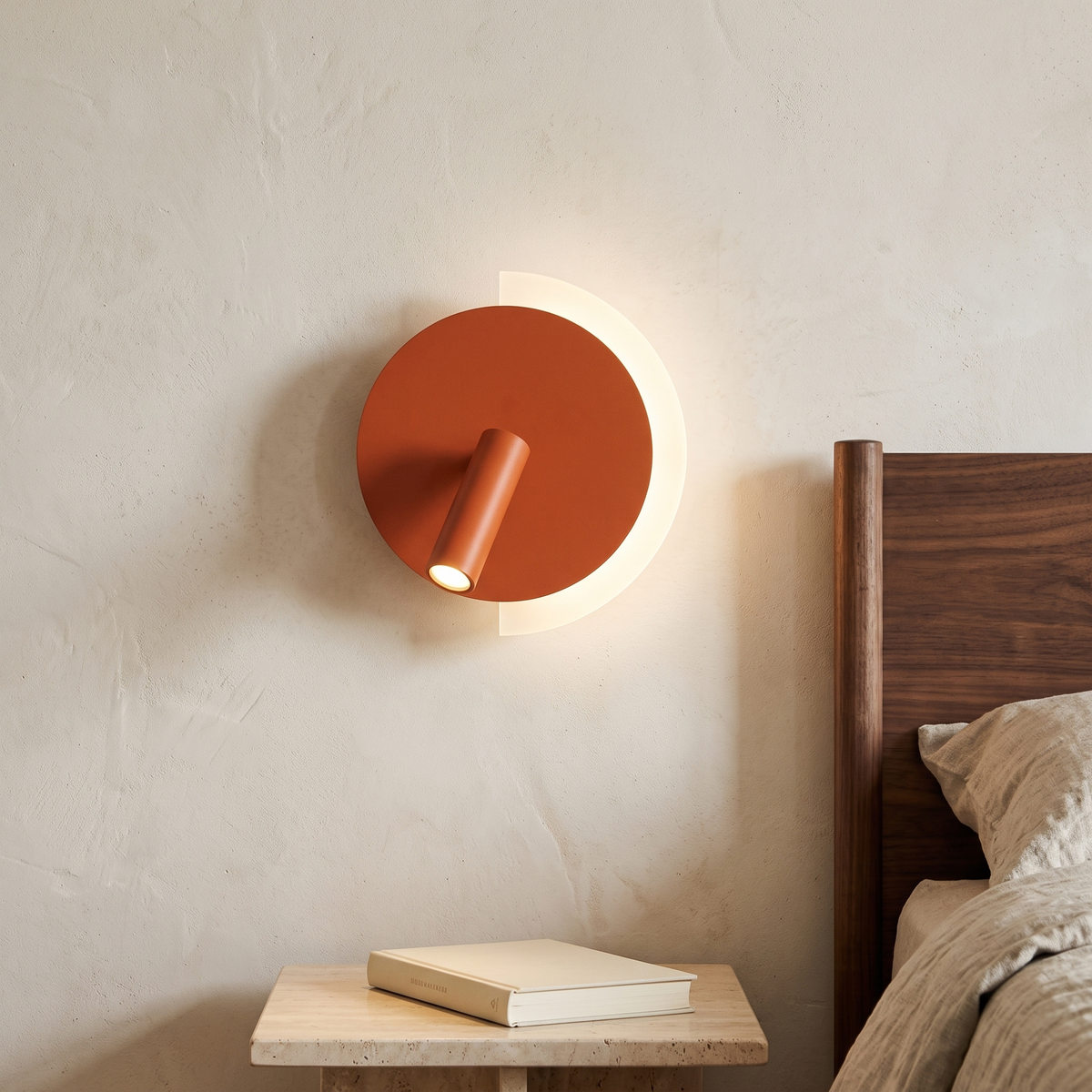 Lunaspot Circular LED Bedside Reading Light