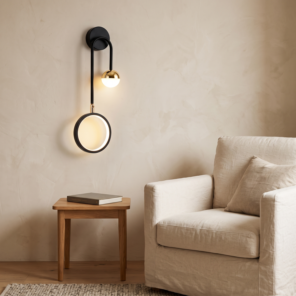 Orbis Circular Acrylic LED Wall Light