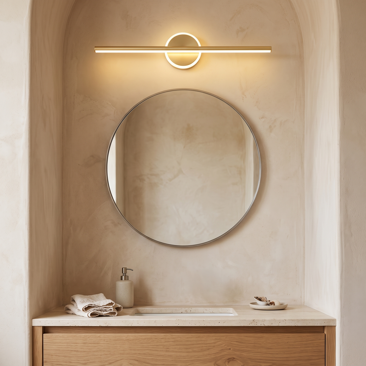 Linea Aluminium LED Mirror Wall Light