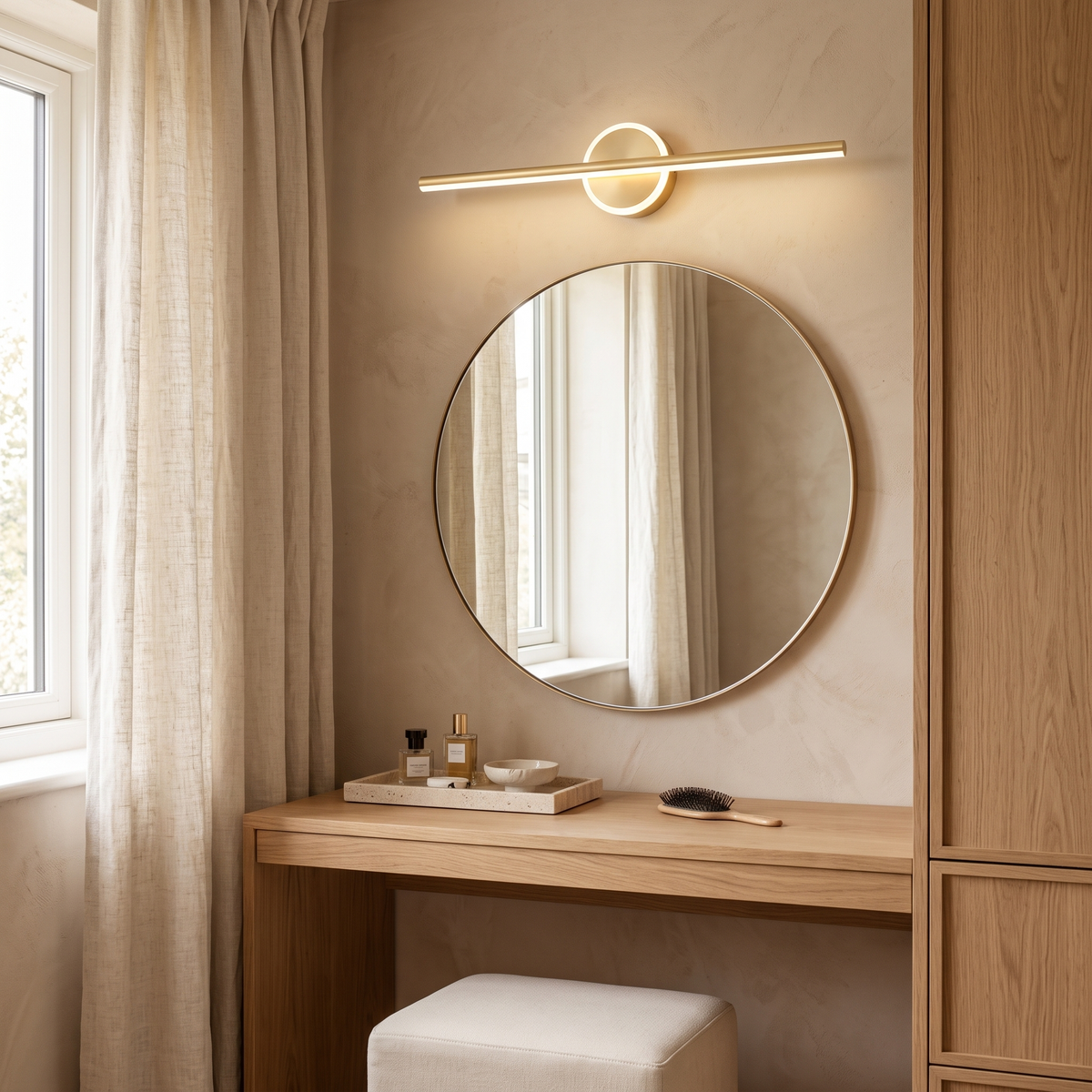 Linea Aluminium LED Mirror Wall Light