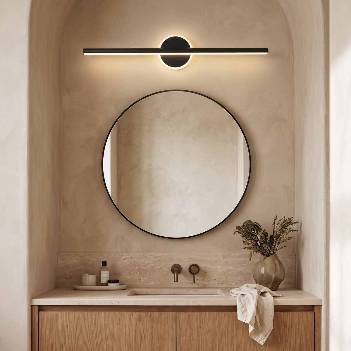 Linea Aluminium LED Mirror Wall Light