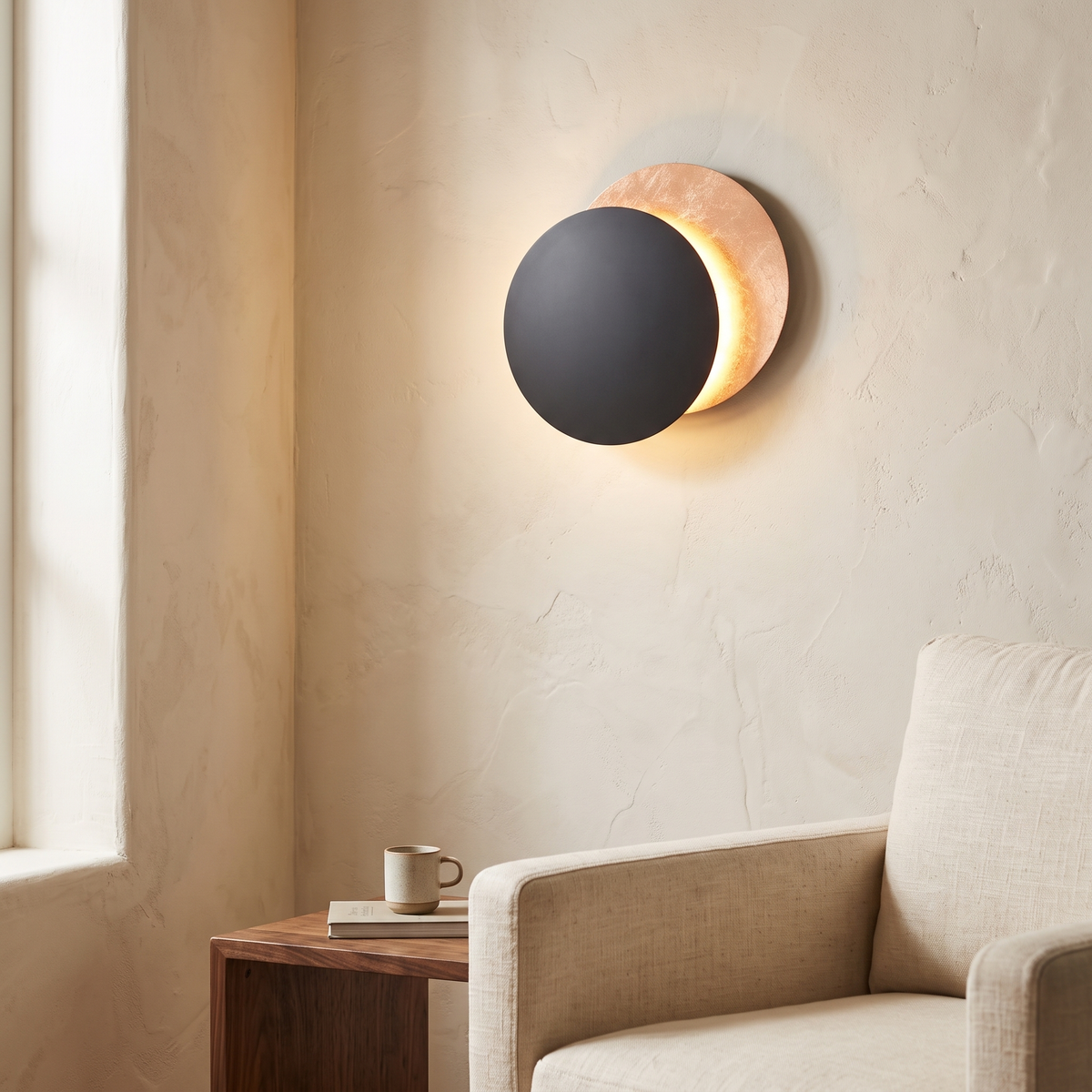 Lunaris Eclipse Disc LED Wall Light