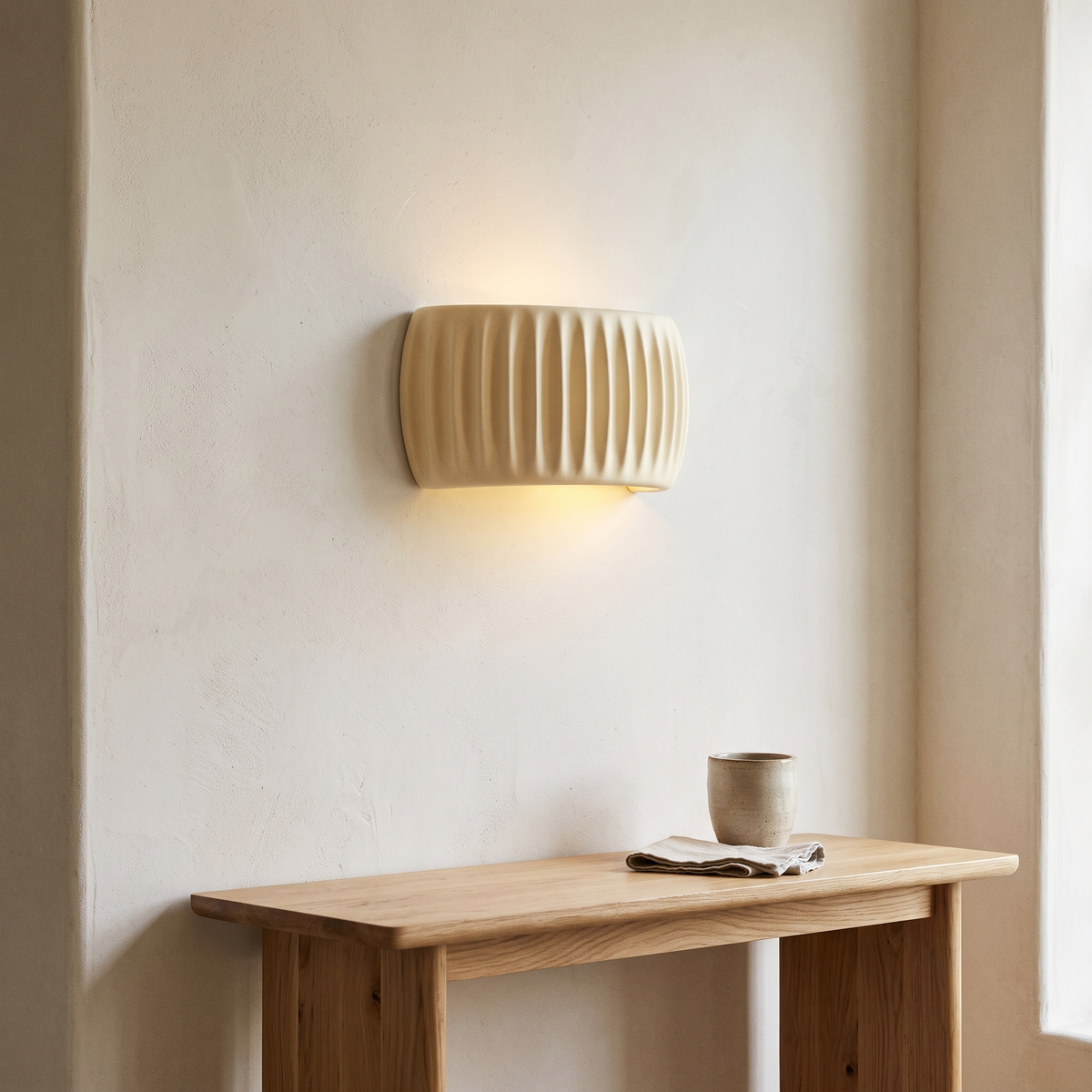 Textured Resin Up & Down Wall Light