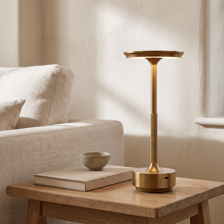 Rechargeable Disc Shade Table Lamp